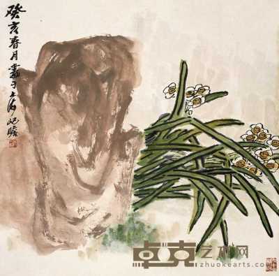朱屺瞻 1983年作 水仙花 镜心 67×67cm